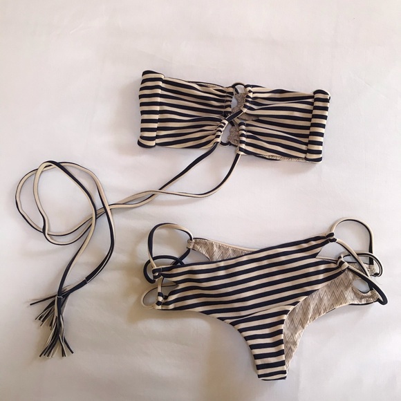 Acacia Lumahai top M and Kauai bottoms S in stripe - Picture 2 of 3